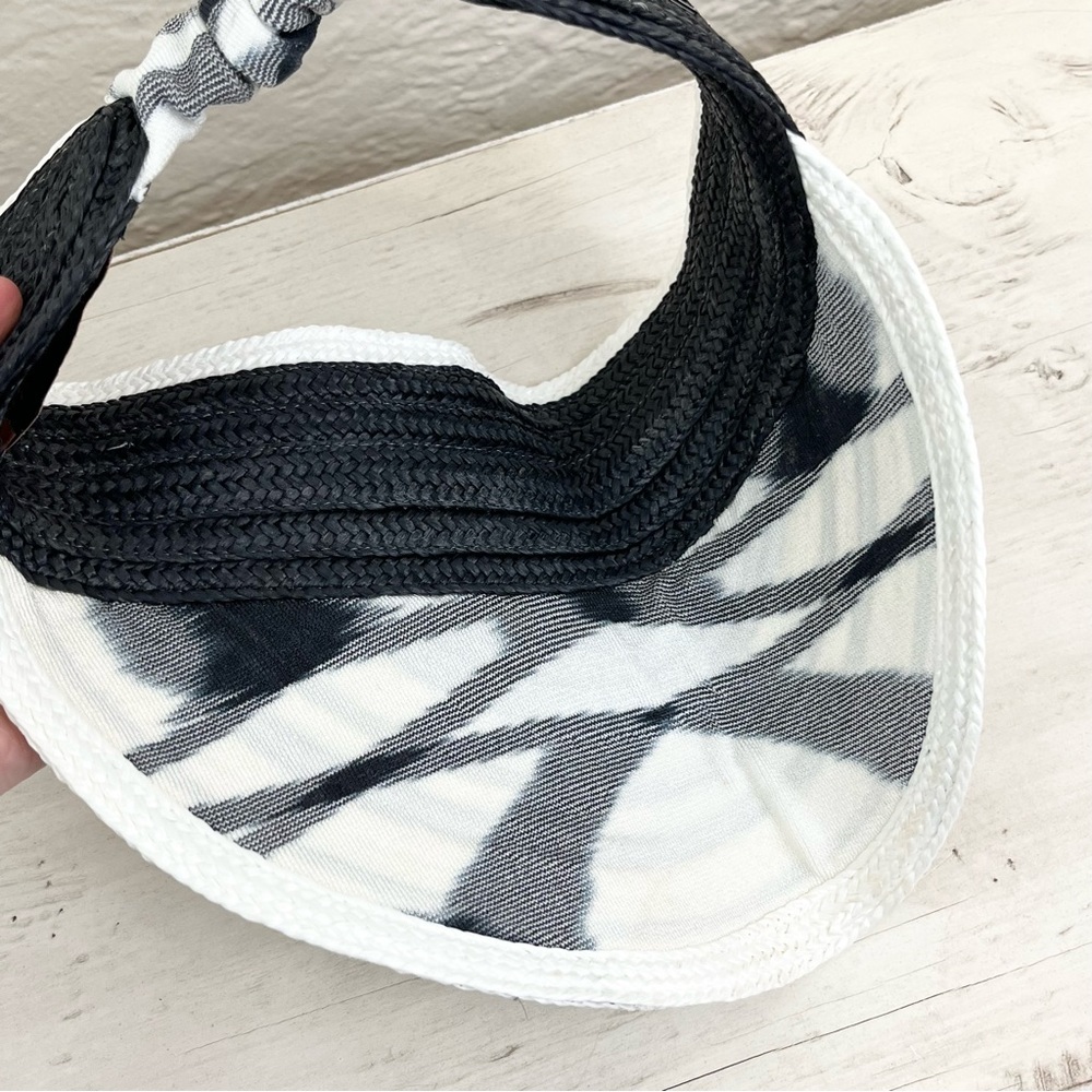 Missoni Mare Beach Hat Visor Woven Black White One Size - Picture 8 of 10